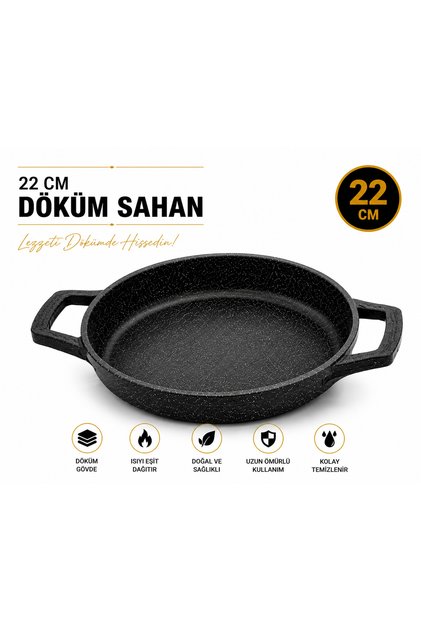 Döküm Sahan 22cm | Döküm Sahan | Double Handle | Durable Casting