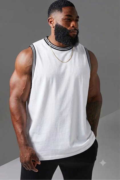 Men's Ribbed Premium Quality Modern Fit Sleeveless T-Shirt