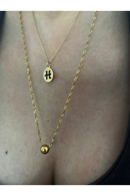 60-cm Auger Chain Steel Ball Necklace