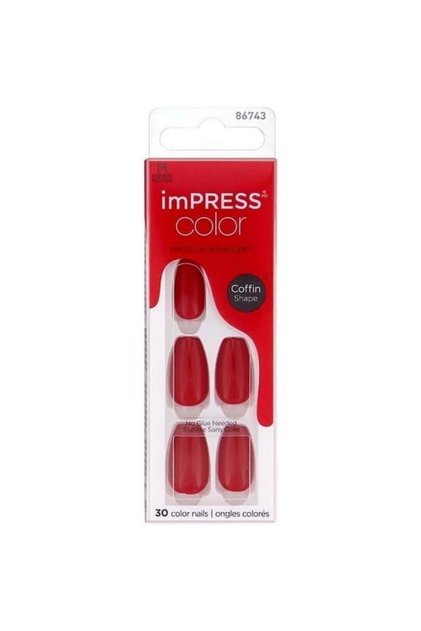 Impress Color Nails Med Coffin- Reddy Or Not Imc510C