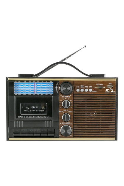 Radio portabil retro cu casetofon Radio 11 benzi /USB-MP3 /Bluetooth / SD SAL RRT 11B