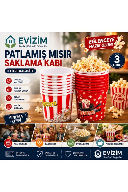 Popcorn Box Cardboard Popcorn Presentation Box Party Cinema Concept Serving Box