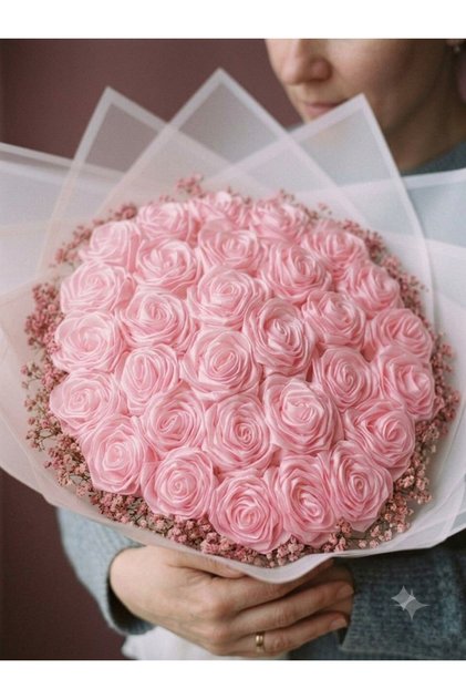 30 lu Solmayan Pembe Gül Buketi