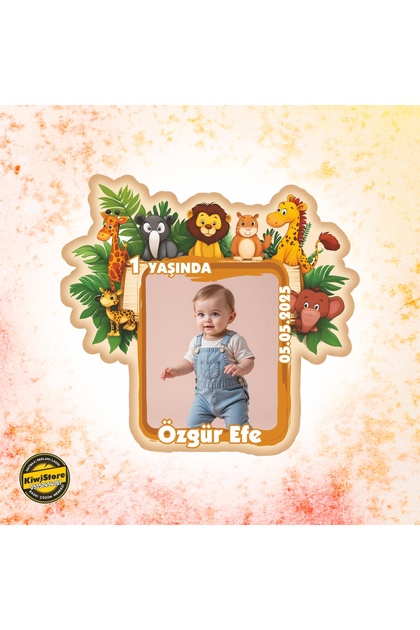 Fotoğraflı Doğum Günü Magneti 10 adet - Model 1