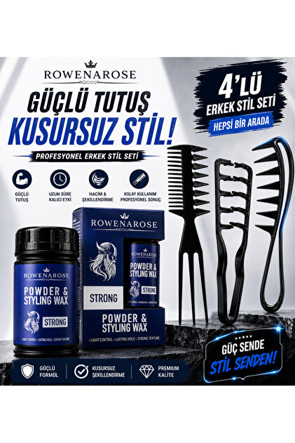 Mucizevi hacim ve dalga saç şekillendirme tarak 4'lü wax ve şekil tarak seti
