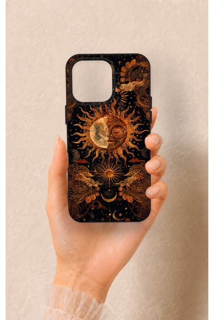 iPhone 15 Pro Max Compatible Mystic Sun Pattern Silicone Case