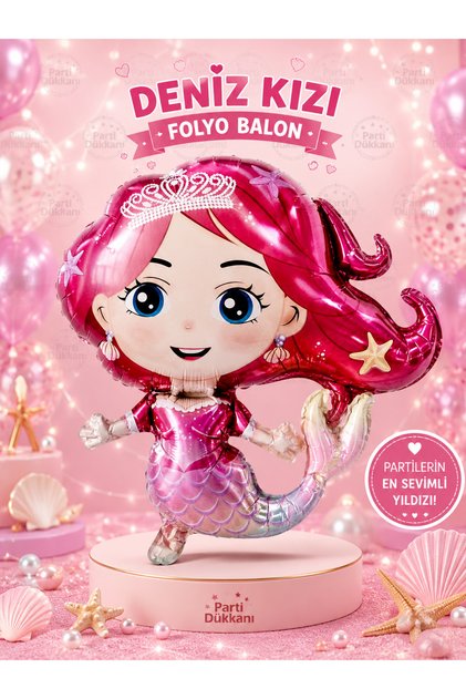 Mermaid Foil Balloon Helium Compatible Large Size Mermaid Princess Foil Balloon Birthday Mermaid Themed Party Balloon