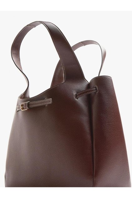 Kadın Kemer Detaylı Shopper Çanta