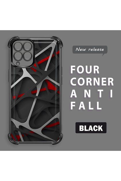 Samsung Galaxy M33 Compatible Transparent Back Four Corners Reinforced Impact Protection Silicone Case