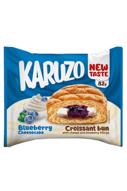 KARUZO ΚΡΟΥΑΣΑΝ BUN 82gr - (CHEESECAKE BLUEBERRY)