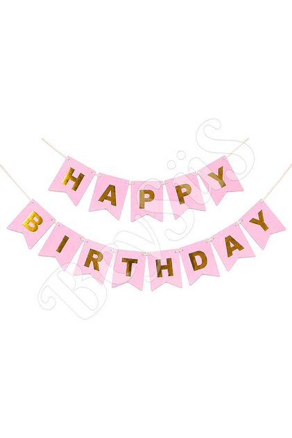 Happy Birthday Banner Pink