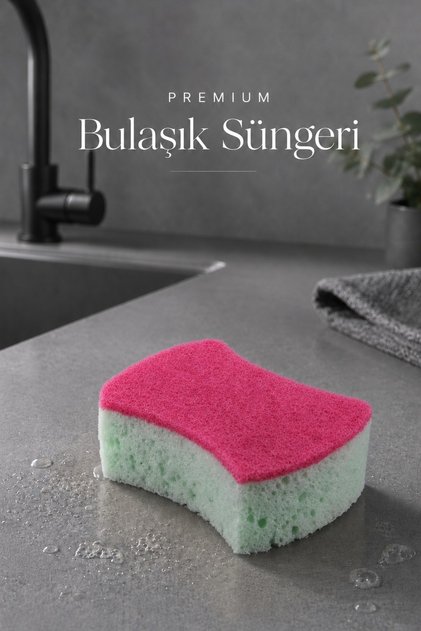 Sisal Keçe Premium Lifli Bulaşık Süngeri – Özel Dokulu, Dayanıklı Geniş Gözenekli Mutfak Sünger Sponge Scrub it 2 Renkli