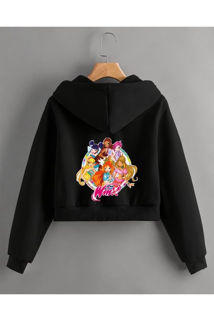 Girls' Hooded Winx Club Printed Jacket