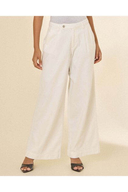 Women Dark Wash Wide Leg Jeans