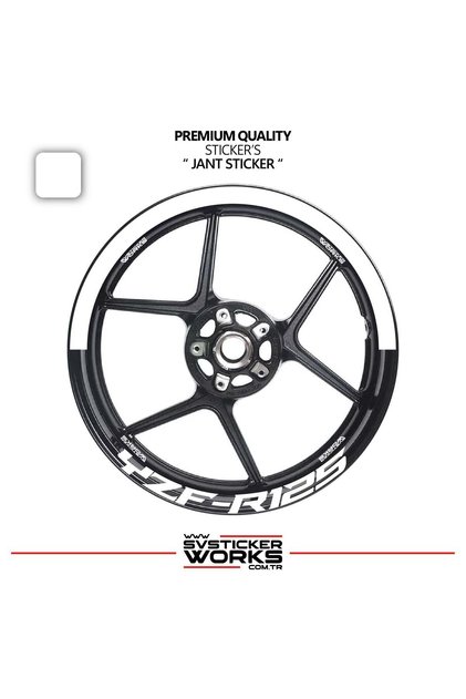 Yamaha Yzf-R125 Wheel Rim Strip – Half Rim Cover & Yzf-R125 Lettering Sticker Set