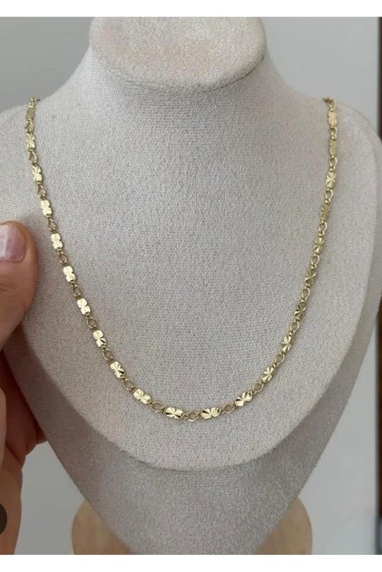 Özel Seri XP Lazer Kesim 14K Zincir Gold Renk Kolye