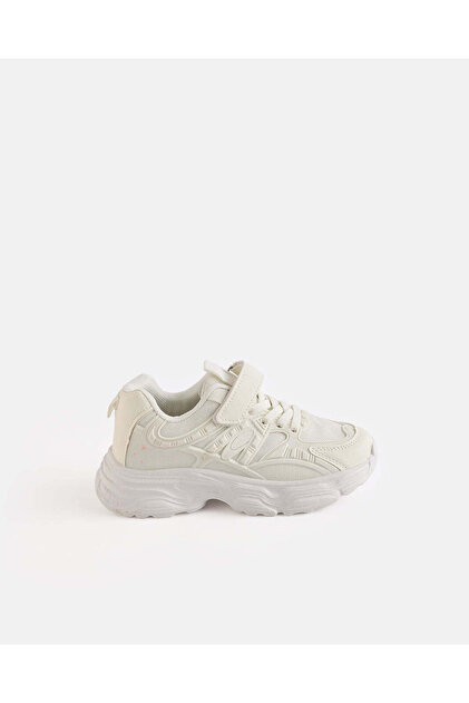 Girls White Rubber Piece Training Shoes