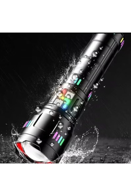 DX2360 High-Brightness Zoom Flashlight – White Laser Light, Heavy-Duty Outdoor Use