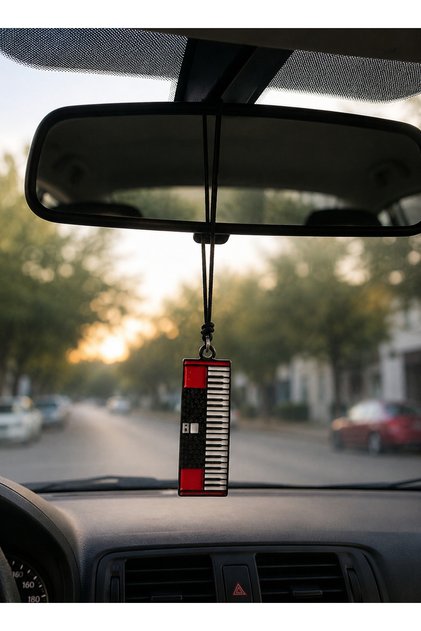 Org Designed Car Rearview Mirror Ornament – Decorative Vehicle Accessory for Music Enthusiasts