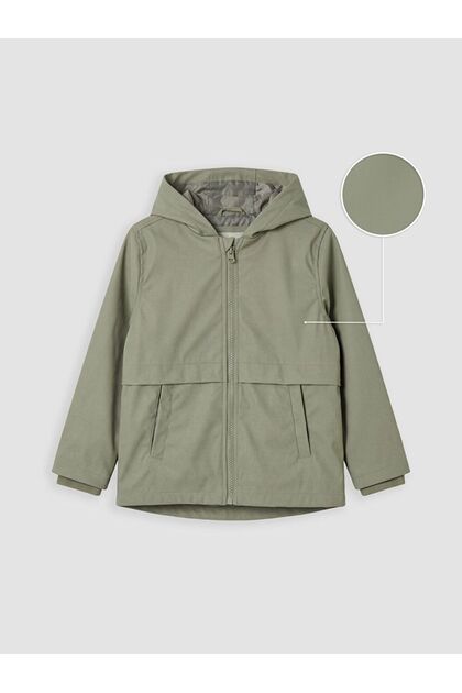 LCW Kids Yeşil Kapüşonlu Erkek Çocuk Mont