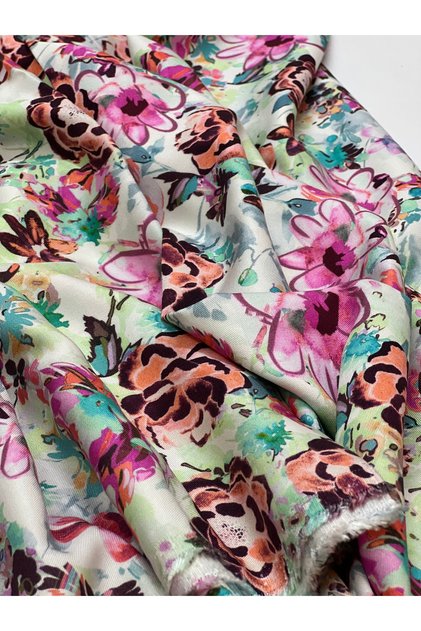 Thin Gabardine Special Design Draped Patterned Fabric for Dress, Skirt, Tunic, Pants 150X150 cm