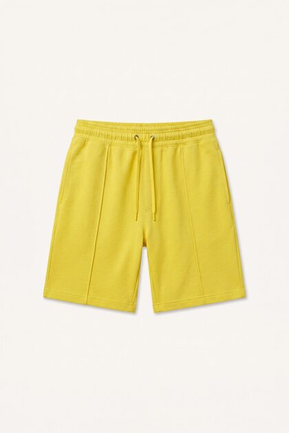 Elastic Waist Front Seam Detailed Relax Fit Shorts I3695Ax26Hs