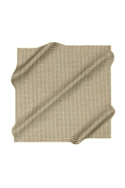 Sura Silk Scarf Green Chain Pattern