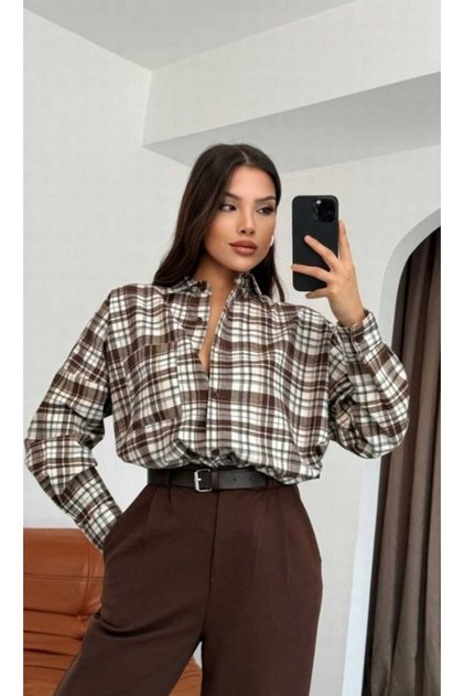 Oversize Ekose Gömlek