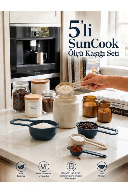 Cook 5'li Ölçü Kaşığı Seti – Çok Amaçlı Mutfak Ölçü Kaşıkları