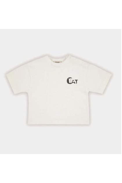 Boy's Minimal Print Short Sleeve T-Shirt 0-3 Years Ecru