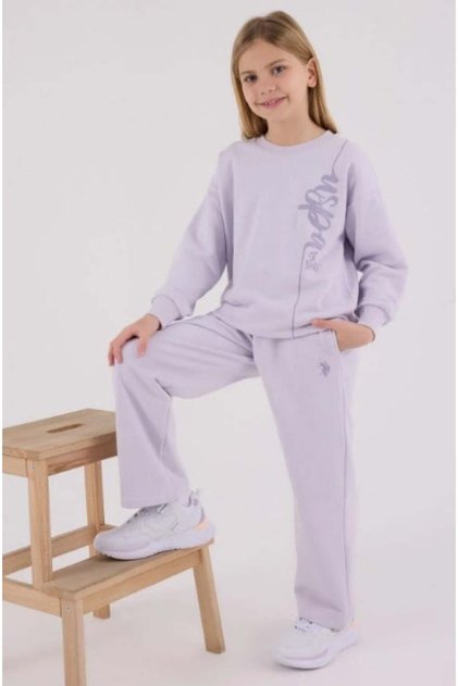 4-15 Years Licensed Us Polo Assn Girls' Set-Lilac