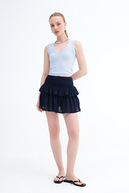Addax Gipeli Scalloped Short Skirt E17438- Trendyol