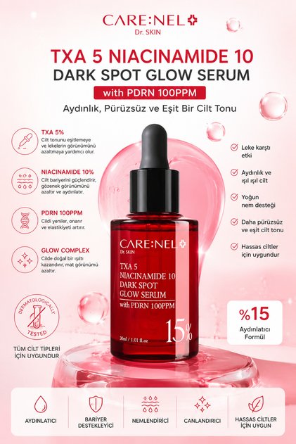 Txa 5 Niacinamide 10 Dark Spot Glow Serum - Anti-Blemish Skin Brightening Serum 30ml