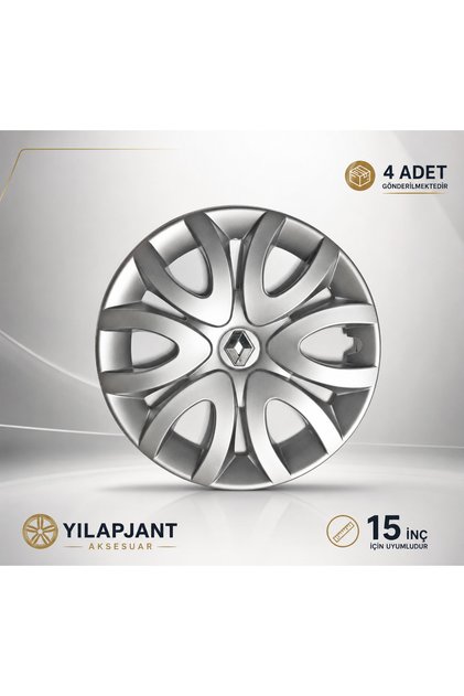 Gold Renault Clio 4 15 Inc Uyumlu Kırılmaz Jant Kapağı 4 ' Lü Set