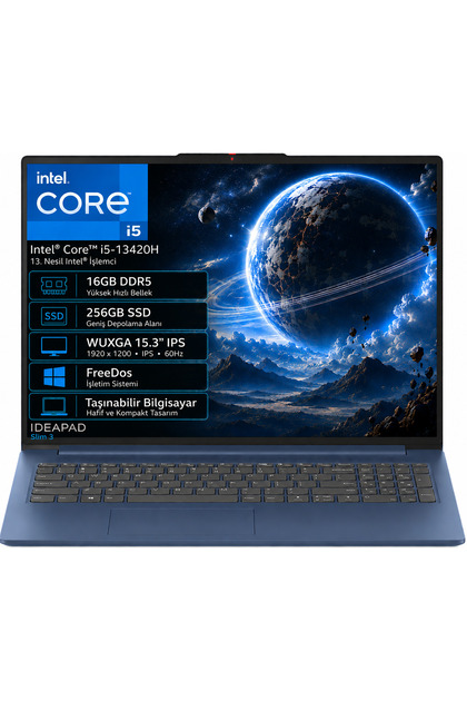 LENOVO IdeaPad Slim 3 15IRH10 83K10062TR-04 Intel Core i5 16GB