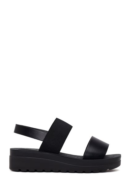 Women's Black Thick-Soled Sandals 26Sfe464818