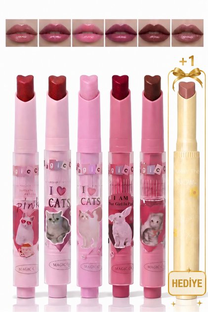 Korean Makeup - 6-Piece Heart-Tipped Set - Glittery and Shiny