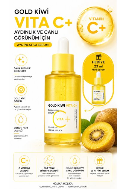Gold Kiwi Vita C Plus Brightening Serum - Leke Karşıtı Serum 45ml