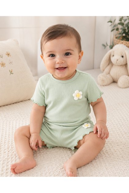 Girls' Baby Summer Shorts T-Shirt Set