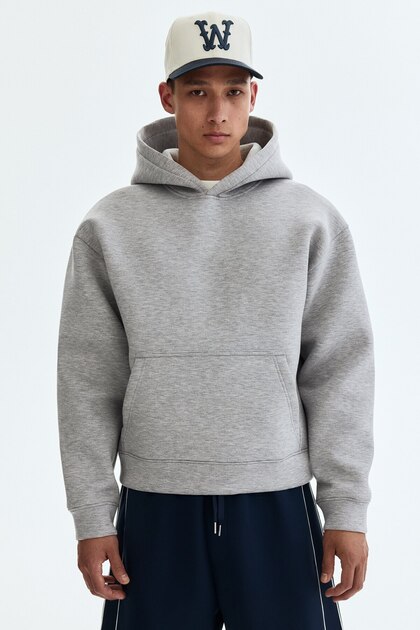 Kapüşonlu Scuba Üst Loose Fit