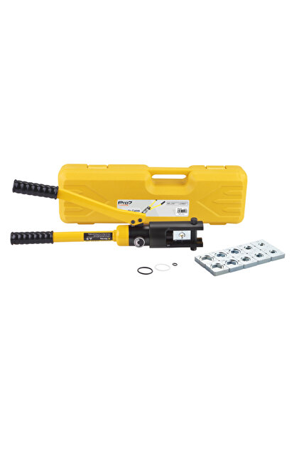 Pro7 Hydraulic Cable Lug Crimper - Heavy Duty Wire Crimping Tool with Dies and Case
