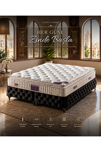 Bel ve Sırt Destekli Pedli Ultra Ortopedik İstanbul Luxuria Roll Pack Yaylı Yatak
