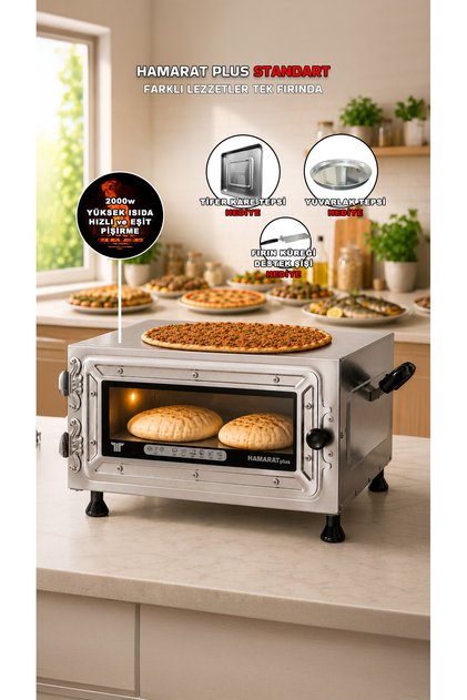 Tifer Hamarat Plus (Bazlama, Lahmacun, Pizza, Et, Tavuk ve Balık Pişirme) Fırın