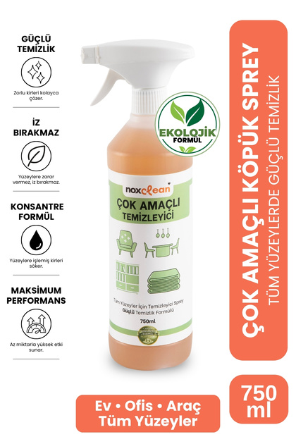 Çok Amaçlı Temizleyici Sprey 750 ml | Tüm Yüzeyler İçin Tek şişe, çok yönlü temizlik!