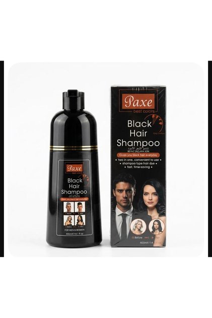 Black Hair Shampoo White Hair Coverage Shampoo Black Color 400ml
