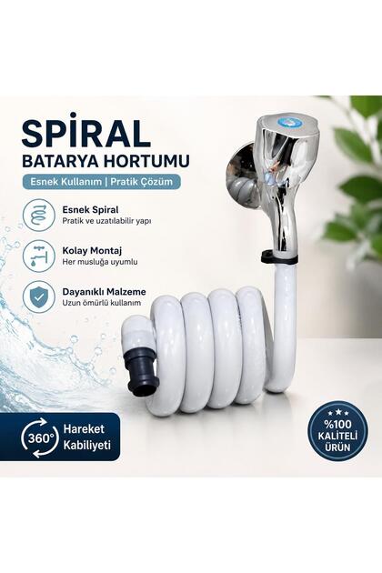 wc hortummatik lavabo hortumu beyaz renk yere değmez 90 cm