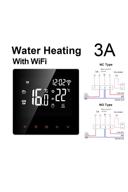 AVATTO WiFi Water Heating AVATTO WiFi Smart Thermostat Electric Heating Water Gas Boiler Temperature
