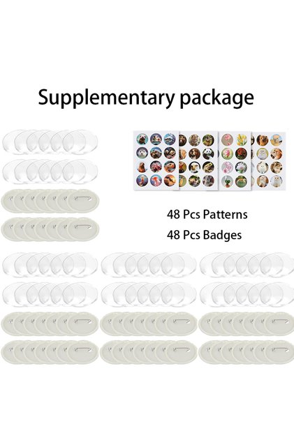 Supplement Pack Badge Maker for Kids, DIY Pin Button Badge Maker Machine, Portable Press Machine Bad