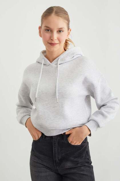 3 Thread Basic Hooded Sweatshirt