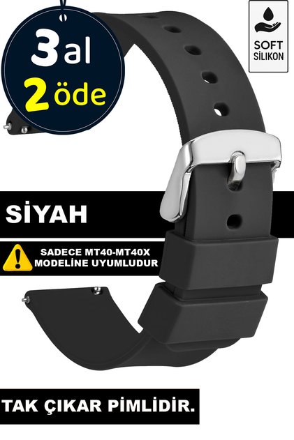 Tcl Mt40-Mt40X Watch Compatible Silicone Watch Band Strap Mt40X